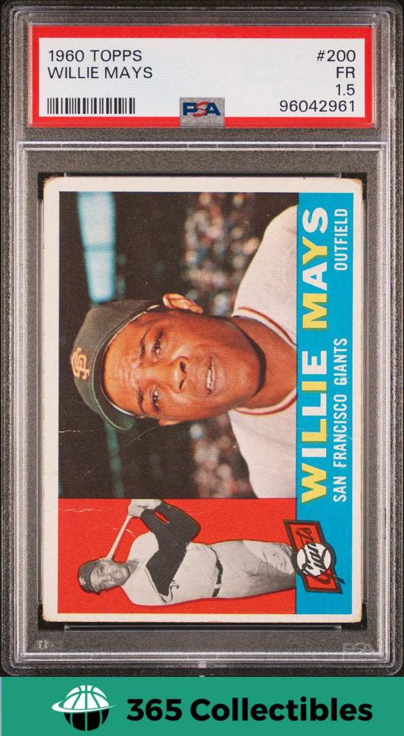 1960 Topps Willie Mays #200 Baseball San Francisco Giants 1.5