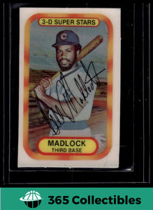 1969 KELLOGG'S XONOGRAPH BILL MADLOCK JR #43 Baseball CUBS