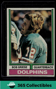 1974 Topps Bob Griese #200 Football Miami Dolphins