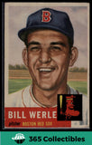 1953 Topps Bill Werle #170 Baseball Boston Red Sox