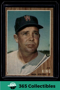 1962 Topps MLB Jim King #42 Baseball Washington Senators