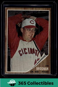 1962 Topps MLB Jim Brosnan #2 Baseball Cincinnati Reds