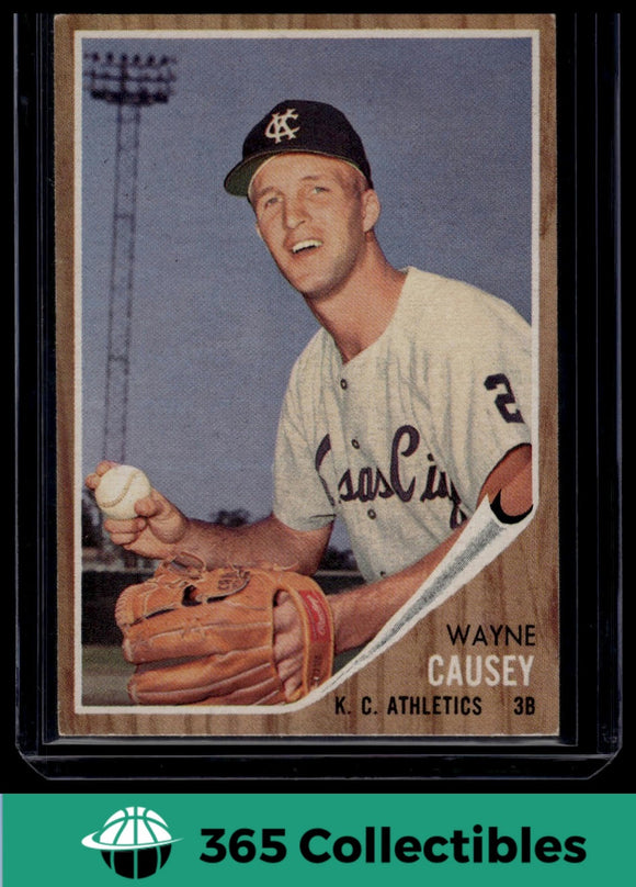 1962 Topps MLB Wayne Causey #496 Baseball Kansas City Athletics