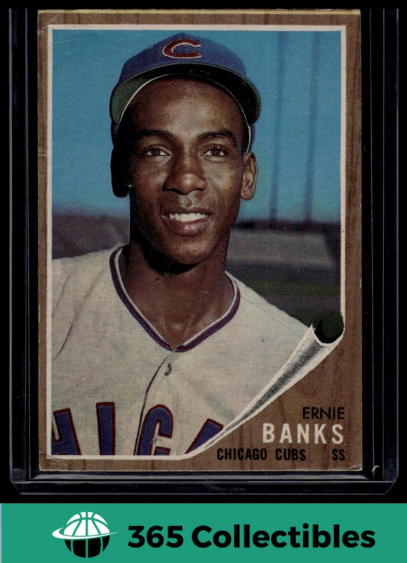 1962 Topps MLB Ernie Banks #25 Baseball Chicago Cubs
