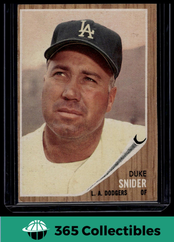 1962 Topps MLB Duke Snider #500 Baseball Los Angeles Dodgers