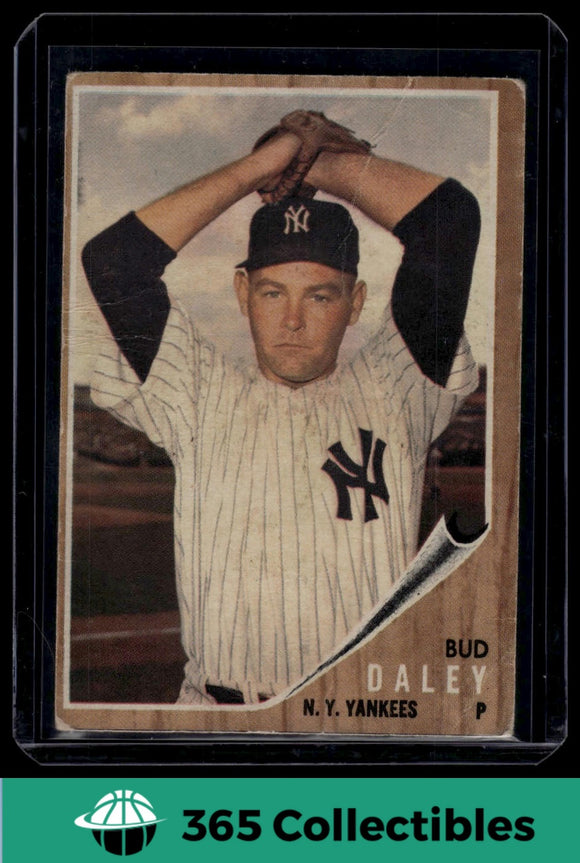 1962 Topps MLB Bud Daley #376 Baseball New York Yankees