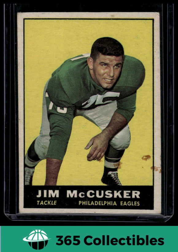 1961 Topps NFL Jim McCusker #100 Football Philadelphia Eagles