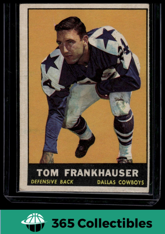 1961 Topps NFL Tom Franckhauser #27 Football Dallas Cowboys