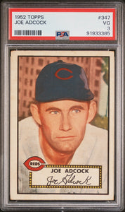 1952 TOPPS #347 Joe Adcock - PSA 3 Very Good #91933385 High Series Pop 53