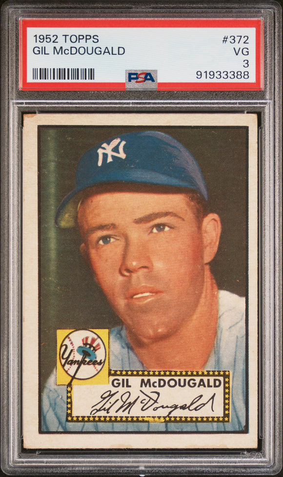 1952 TOPPS #372 Gil McDougald - PSA 3 Very Good #91933388 - High Series POP 71