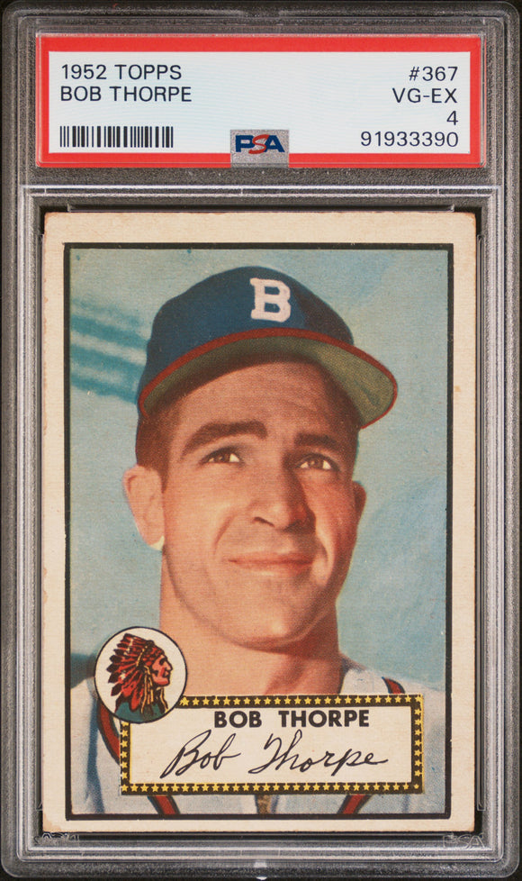 1952 TOPPS #367 Bob Thorpe - PSA 4 Very Good - Excellent #91933390 - High Series POP  102