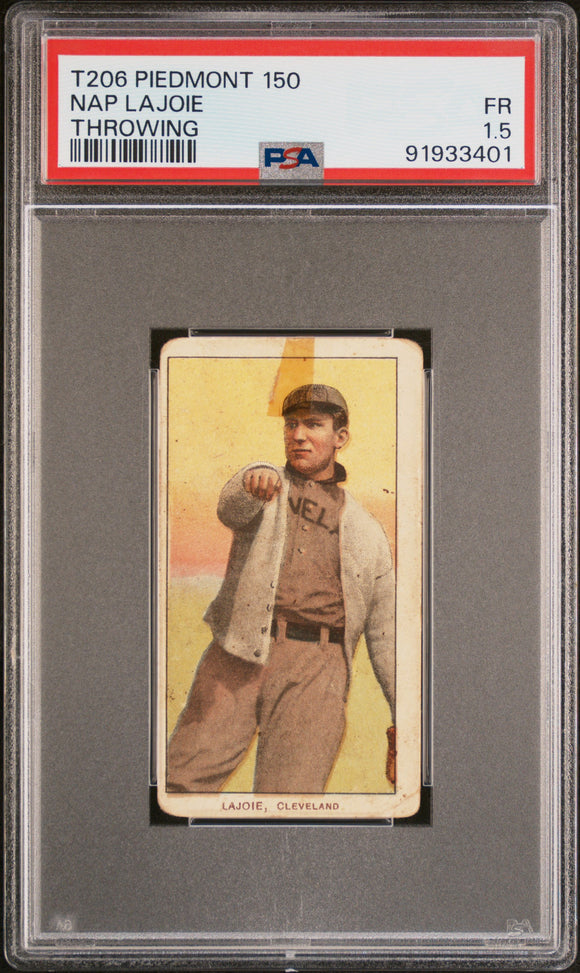 1909-11 T206 Piedmont 150 Nap Lajoie (Throwing) PSA 1.5 FR #91933401 POP 17