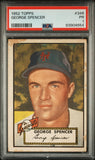 1952 Topps #346 George Spencer High Series SP Red Back MLB Baseball New York Giants PSA#9390464