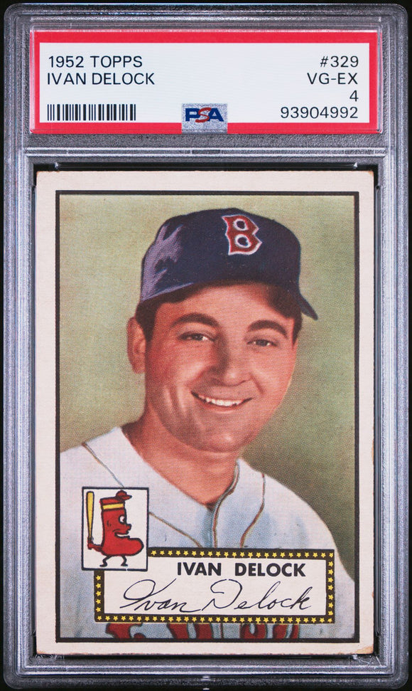 1952 TOPPS #329 IVAN DELOCK   PSA 4 VG-EX  - High Series RARE