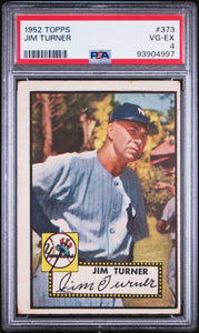 1952 TOPPS #373 Jim Turner - New York Yankees - PSA 4 VG-EX   #93904997 - High Series