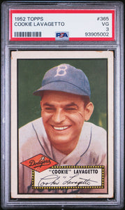 1952 TOPPS #365 Cookie Lavagetto - Brooklyn Dodgers - PSA 3  #93905002 - High Series