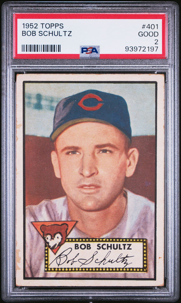 1952 Topps #401 Bob Schultz PSA 2 Good #93972197