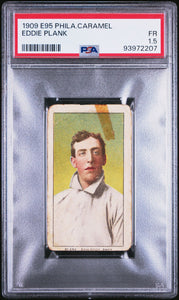 1909 E95 PHILADELPHIA CARAMEL - EDDIE PLANK - PSA 1.5 #PSA 93972207 RARE CARD