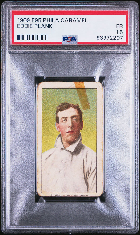 1909 E95 PHILADELPHIA CARAMEL - EDDIE PLANK - PSA 1.5 #PSA 93972207 RARE CARD