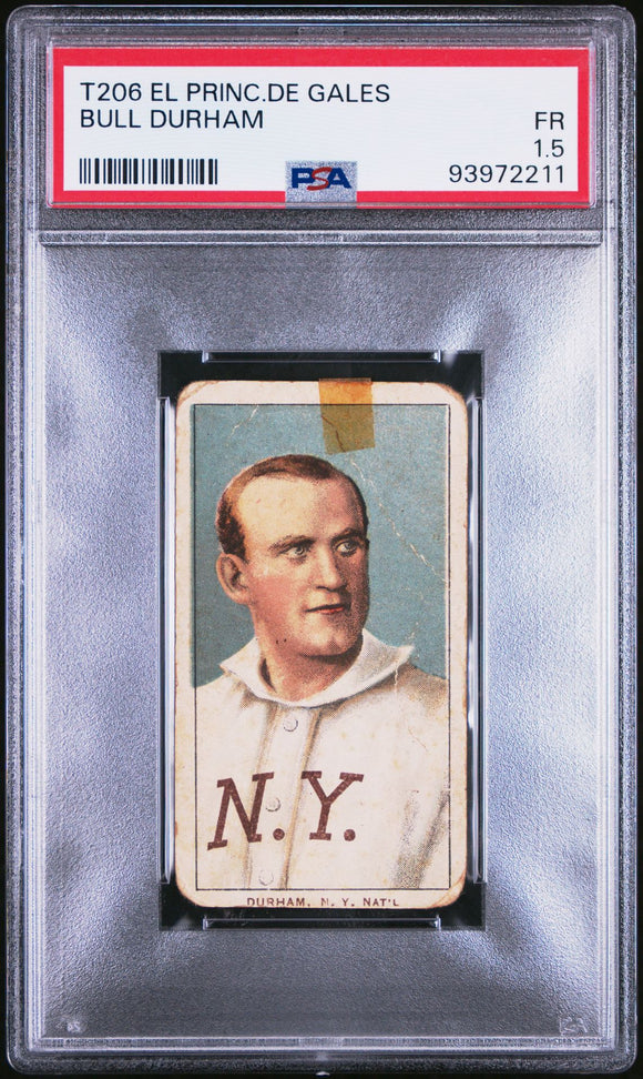 1909-11 T206 = EL PRINCIPE DE GALES -  BULL DURHAM PSA #9397221 Tobacco Card