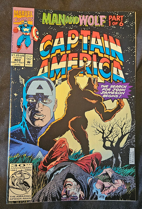 Marvel Comics: Captain America #402 (July 1992) - Man and Wolf Part 1