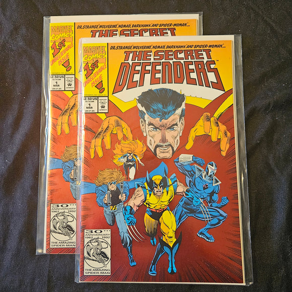 Marvel Comics: The Secret Defenders #1 (March 1993) - Red Foil Cover - 1st Appearance of Zodiak