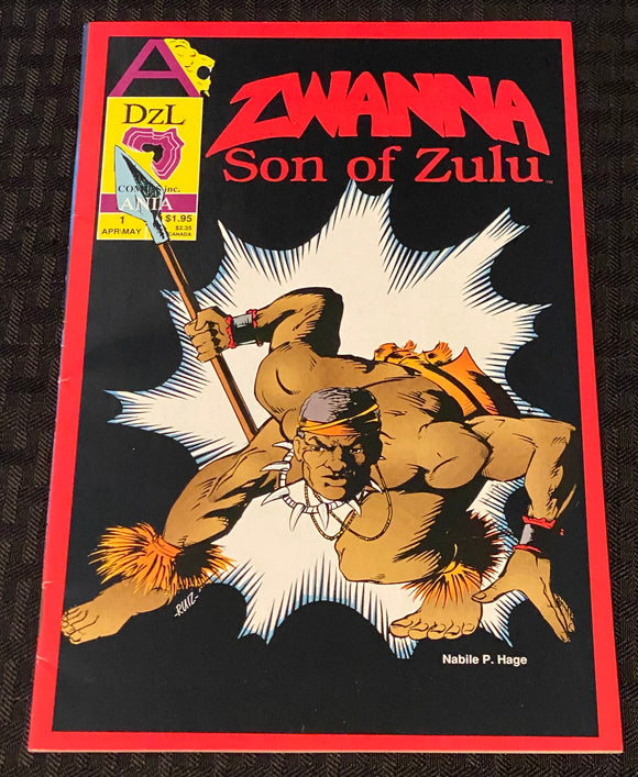 Omega 7 Comics - Zwanna: Son of Zulu #1 (1993) - Rare African American Hero