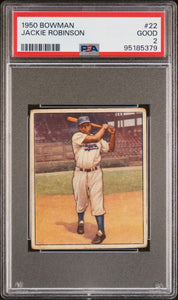 1950 Bowman Jackie Robinson #22 PSA 2 GOOD - Iconic Brooklyn Dodgers HOF