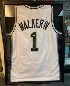 Lonnie Walker IV AUTO Framed JERSEY with JSA WPP052355 NBA San Antonio Spurs The Hurricanes - Framed