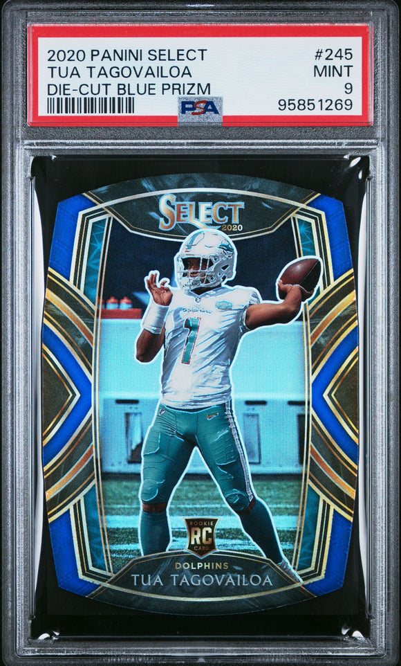 2020 TUA TAGOVAILOA Panini Select - DIE-CUT BLUE PRIZM  - PSA 9 MINT #95851269