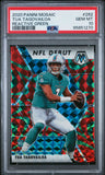 2020 TUA TAGOVAILOA Panini Mosaic - REACTIVE GREEN PRIZM ROOKIE  - PSA 10 GEM MINT #95851270