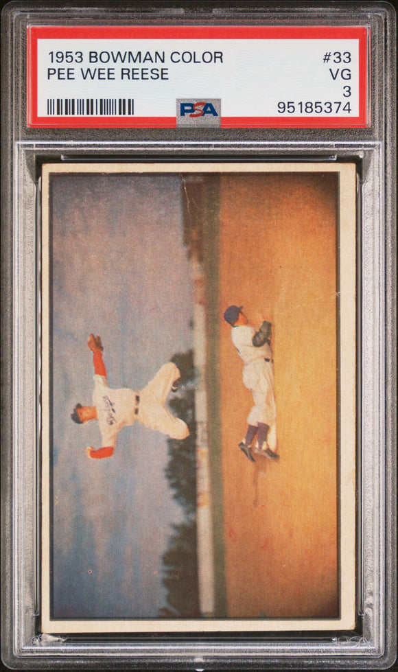 1953 Bowman #33 Peewee Reese - HOF -Great Eye Appeal!