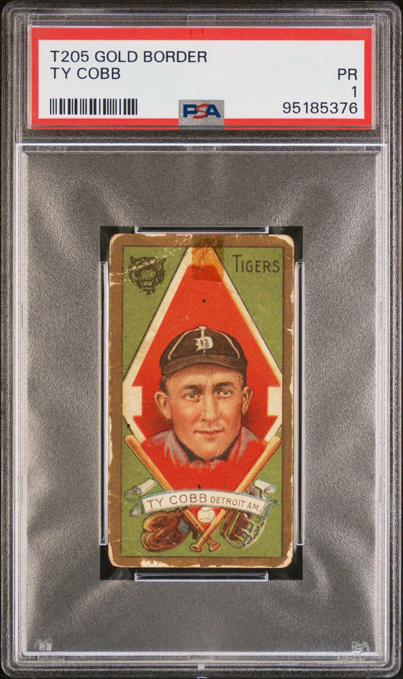 1911 T-205 Ty Cobb - Gold Border HOF PSA #95185376 - HOF