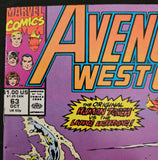 Marvel Comic Book - West Coast Avengers #63 (Feb 1991) | "Whatsoever a Man Soweth" | NM