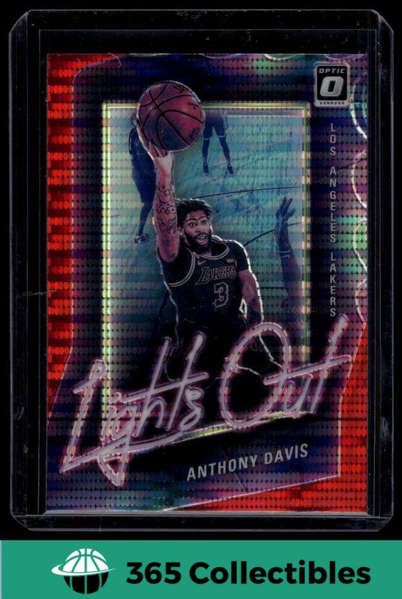 2020-21 Panini Optic Anthony Davis Red Prizm #14 Basketball Lakers