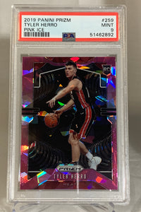 2019-20 Tyler Herro Miami Heat NBA Panini Pink ICE #259 PSA MINT 9 #51462892