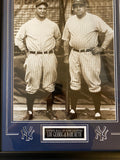 Lou Gehrig & Babe Ruth New York Yankees Hall of Fame Legends Photo Framed
